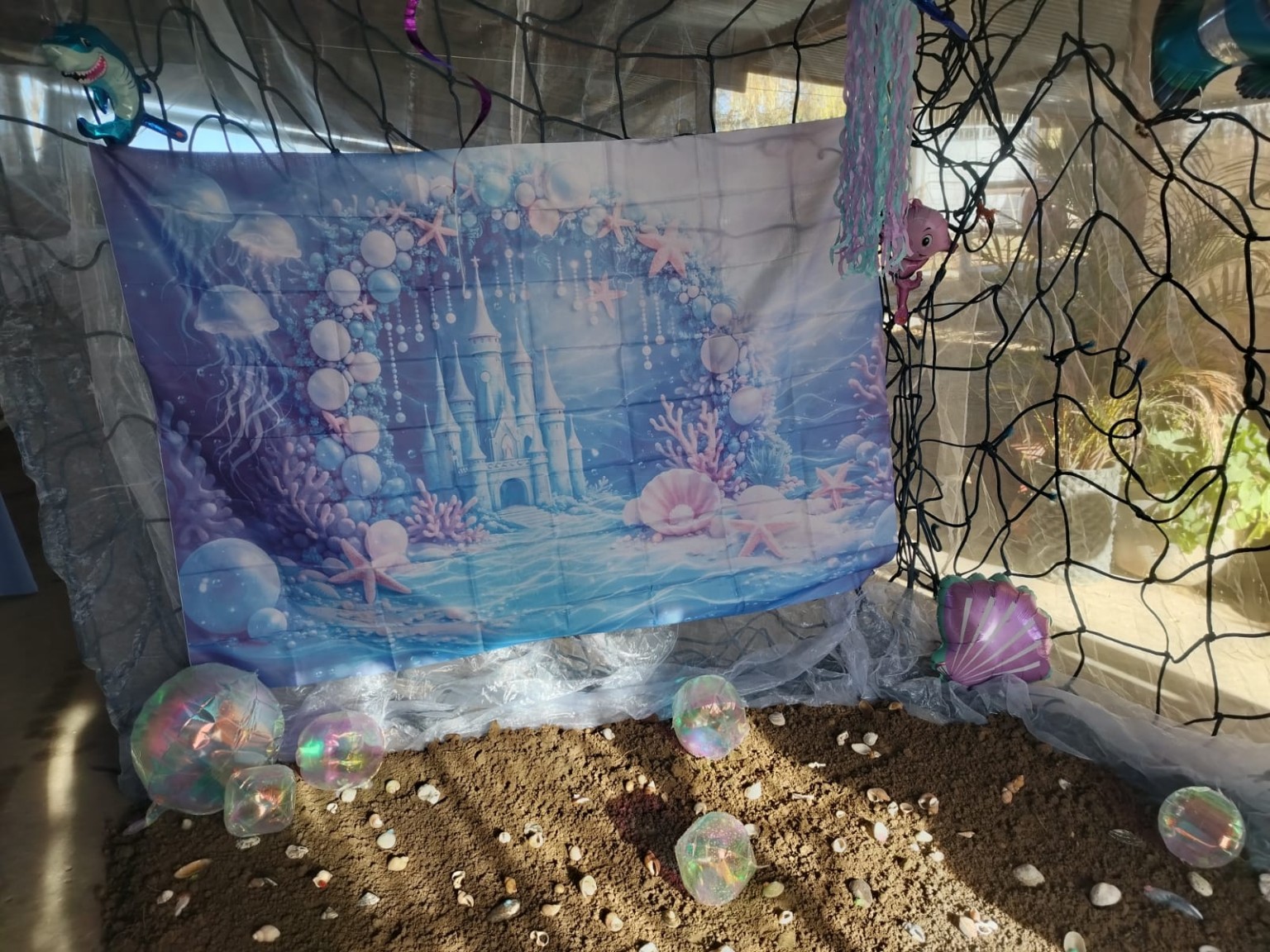 Colourful children’s party setup